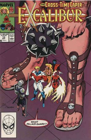 Excalibur 13 published by Marvel with cover art by Alan Davis