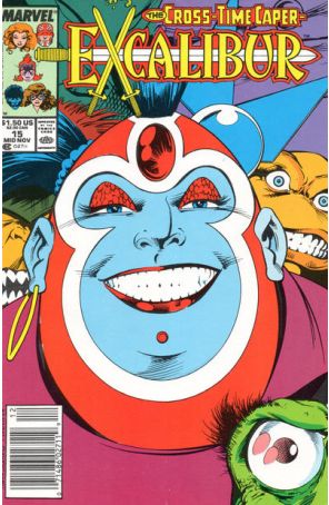 Excalibur 15 (Newsstand) published by Marvel with cover art by Alan Davis
