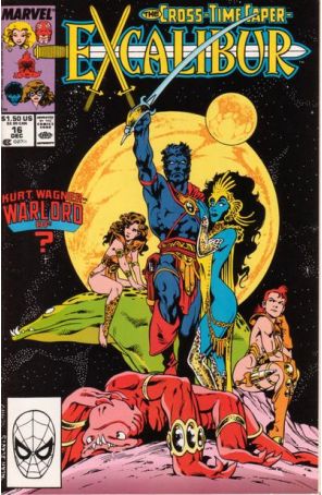 Excalibur 16 published by Marvel with cover art by Alan Davis