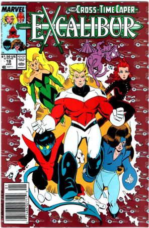 Excalibur 18 (Newsstand) published by Marvel with cover art by Chris Wozniak
