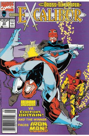 Excalibur 22 (Newsstand) published by Marvel with cover art by Chris Wozniak