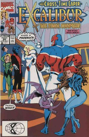 Excalibur 24 published by Marvel with cover art by Alan Davis
