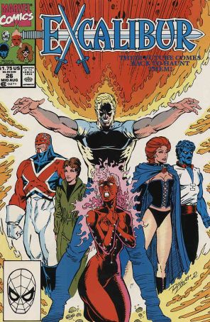 Excalibur 26 published by Marvel with cover art by Ron Lim
