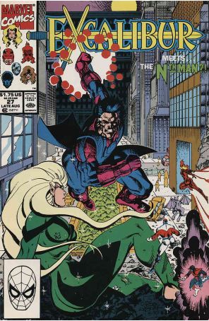 Excalibur 27 published by Marvel with cover art by Chris Wozniak