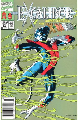 Excalibur 31 (Newsstand) published by Marvel with cover art by Dave Ross