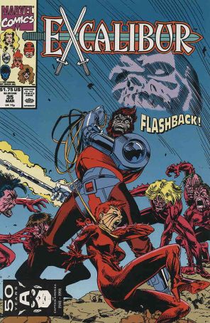 Excalibur 35 published by Marvel with cover art by Dave Ross