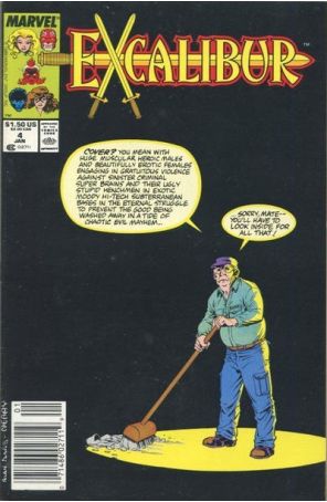Excalibur 4 (Newsstand) published by Marvel with cover art by Alan Davis