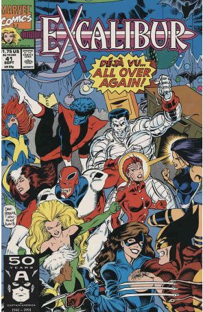 Excalibur 41 published by Marvel with cover art by Dave Hoover
