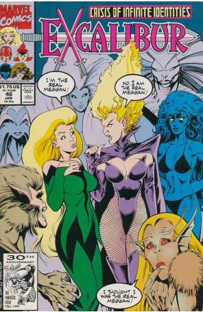 Excalibur 46 published by Marvel with cover art by Alan Davis