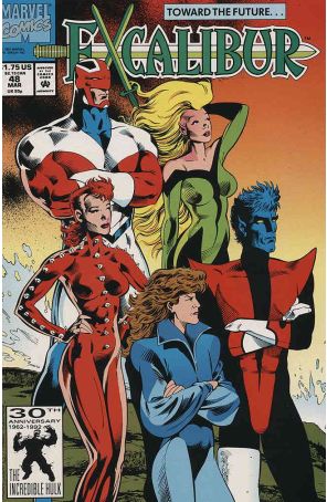 Excalibur 48 published by Marvel with cover art by Alan Davis