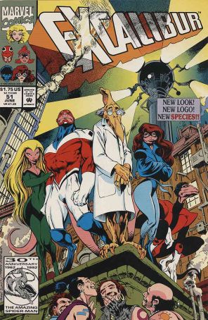 Excalibur 51 published by Marvel with cover art by Alan Davis