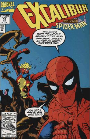 Excalibur 53 published by Marvel with cover art by James W. Fry III