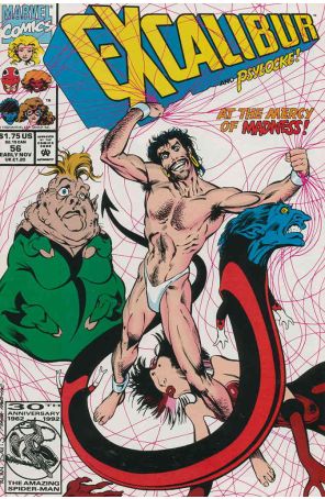 Excalibur 56 published by Marvel with cover art by Alan Davis