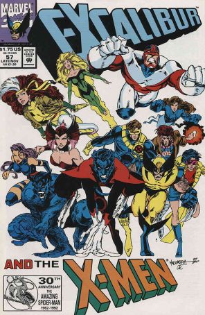 Excalibur 57 published by Marvel with cover art by Joe Madureira