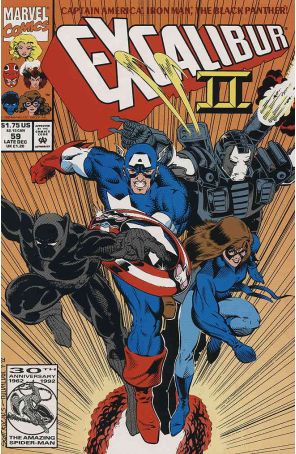 Excalibur 59 published by Marvel with cover art by Scott Kolins