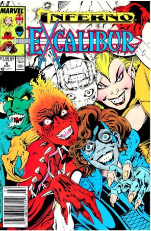 Excalibur 6 (Newsstand) published by Marvel with cover art by Alan Davis