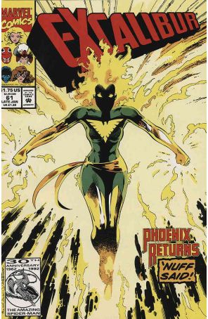 Excalibur 61 published by Marvel with cover art by Alan Davis