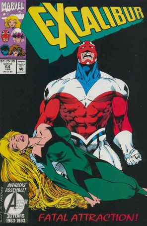 Excalibur 64 published by Marvel with cover art by Alan Davis