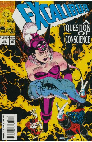 Excalibur 69 published by Marvel with cover art by Michael Golden