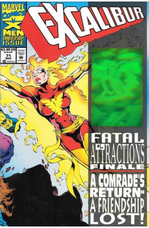 Excalibur 71 (Newsstand) published by Marvel with cover art by Joe Madureira