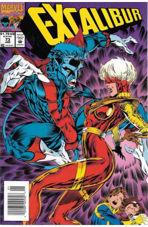 Excalibur 73 (Newsstand) published by Marvel with cover art by Ken Lashley