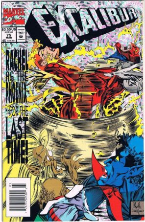 Excalibur 75 (Newsstand) published by Marvel with cover art by Ken Lashley
