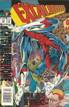Excalibur 76 (Newsstand) published by Marvel with cover art by Ken Lashley