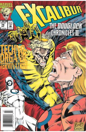 Excalibur 79 (Newsstand) published by Marvel with cover art by Ken Lashley
