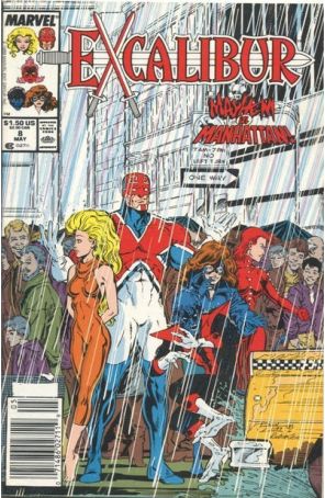 Excalibur 8 (Newsstand) published by Marvel with cover art by Ron Lim
