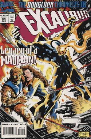 Excalibur 80 published by Marvel with cover art by Steve Epting