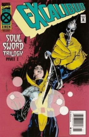 Excalibur 83 (Newsstand) published by Marvel with cover art by Bill Sienkiewicz