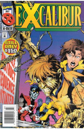 Excalibur 87 (Newsstand) published by Marvel with cover art by Carlos Pacheco