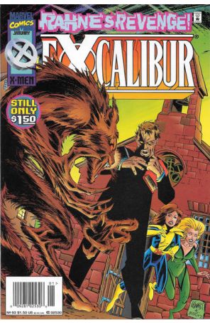 Excalibur 93 (Newsstand) published by Marvel with cover art by Rick Leonardi