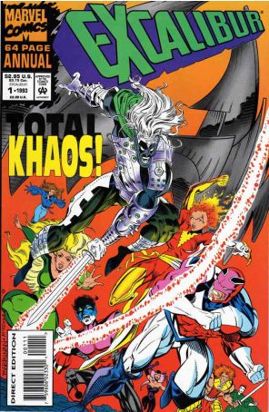 Excalibur Annual 1 published by Marvel with cover art by Chris Marrinan