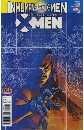 Extraordinary X-Men 18 published by Marvel with cover art by David Yardin