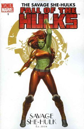 Fall of the Hulks: The Savage She-Hulks 1A published by Marvel with cover art by Jelena Kevic-Djurdjevic
