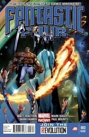 Fantastic Four (4th Series) 3 (2nd) published by Marvel with cover art by Mark Bagley