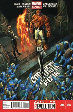 Fantastic Four (4th Series) 4 published by Marvel with cover art by Mark Bagley