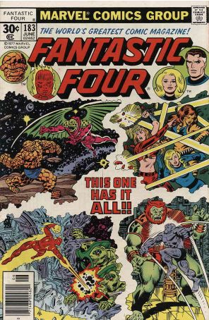 Fantastic Four (Vol. 1) 183 published by Marvel with cover art by George Pérez