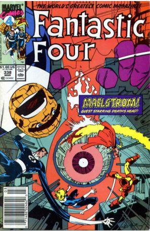 Fantastic Four (Vol. 1) 338 (Newsstand) published by Marvel with cover art by Walt Simonson