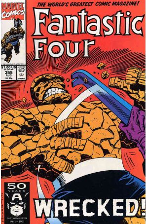 Fantastic Four (Vol. 1) 355 published by Marvel with cover art by Al Milgrom
