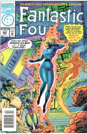 Fantastic Four (Vol. 1) 387 (Newsstand) published by Marvel with cover art by Paul Ryan