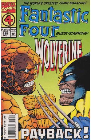 Fantastic Four (Vol. 1) 395 published by Marvel with cover art by Paul Ryan