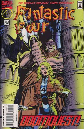 Fantastic Four (Vol. 1) 396 (with card) published by Marvel with cover art by Paul Ryan