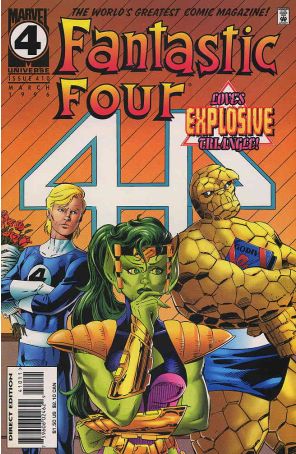 Fantastic Four (Vol. 1) 410 published by Marvel with cover art by Paul Ryan