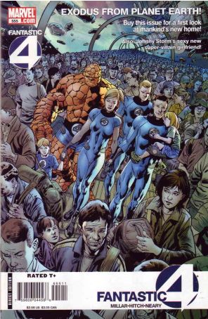 Fantastic Four (Vol. 1) 555 published by Marvel with cover art by Bryan Hitch