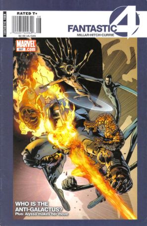 Fantastic Four (Vol. 1) 557 (Newsstand) published by Marvel with cover art by Bryan Hitch