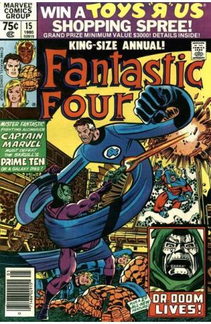 Fantastic Four (Vol. 1) Annual 15 (Newsstand) published by Marvel with cover art by George Pérez