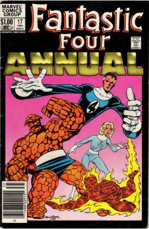 Fantastic Four (Vol. 1) Annual 17 (Newsstand) published by Marvel with cover art by John Byrne