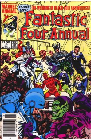 Fantastic Four (Vol. 1) Annual 18 (Newsstand) published by Marvel with cover art by John Byrne